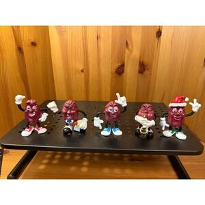 Vintage 1989 California Raisins PVC Figures Set of 5